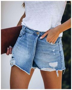 Dames shorts shorts zomer spijkerbroek rokken vrouwen scheurden vaste kleur katoenen mix aantrekkelijke vrije tijd
