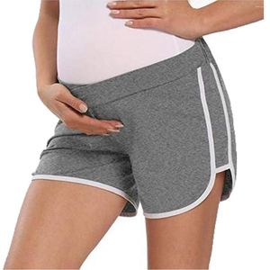 Pantalones cortos de mujer, ropa de embarazo de maternidad de verano, pantalones para mujeres embarazadas, ropa de cintura elástica, ropa informal para madre Gravida