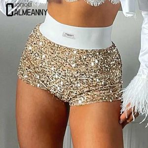 Pantalones cortos de mujer Verano Nueva tendencia de moda Lentejuelas Cintura alta Mini pantalones cortos Ropa brillante Sexy Flaco Fiesta Discoteca Mujeres Pantalones cortos StreetwearC243128