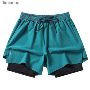 Damesshorts zomer nieuwe effen kleur mode elastische taille shorts man high street losse rits patchwork zakken nep twee stukken zweetbroekC243128