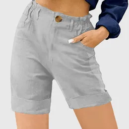 Dames shorts zomers broek mode massieve kleur geplooid bijgesneden potlood slipje elastische hoge taille bodem voor vrouw