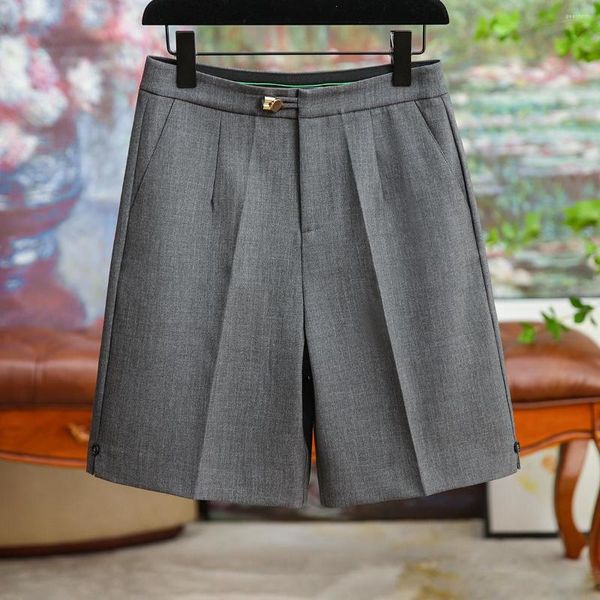 Shorts pour femmes été court droit taille haute jambe pour femmes côté fractionnement décontracté bureau travail dame femmes large pantalon esthétique