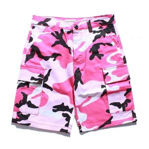 Shorts pour femmes vacances d'été violet rose court Femme Camouflage militaire hommes femmes Cargo Jean Shorts High Street Streetwear vêtements pour femmes 230802