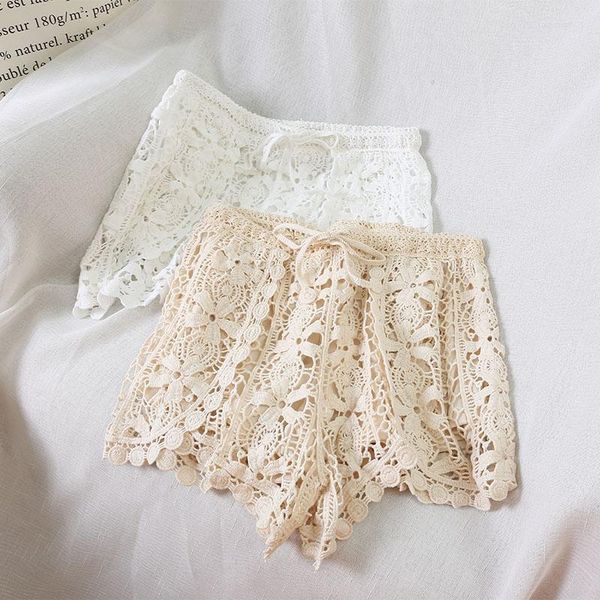 Shorts pour femmes Summer Women's Crochet Femme Casual Beach Woman Holiday Short Pants