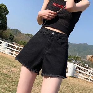 Shorts pour femmes été femmes taille haute a-ligne jambe large denim décontracté mode coréenne vêtements pour femmes y2k jeans streetwear