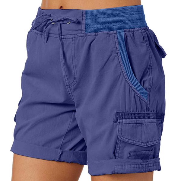 Shorts pour femmes Shorts de randonnée lâches pour femmes d'été avec poches taille haute vêtements de rue courts P230530