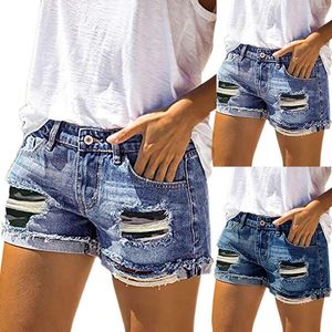 Shorts pour femmes Été Femmes Taille haute Jean Sexy Pantalon en denim déchiré pour femmes BuLift Vêtements