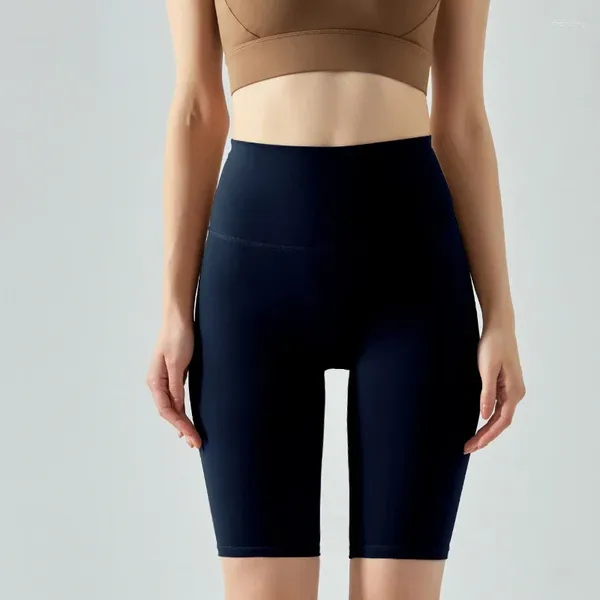 Shorts pour femmes Yoga d'été avec logo Sports Fitness Leggings Élastique Respirant Pas de ligne d'embarras Cyclisme en plein air Femmes