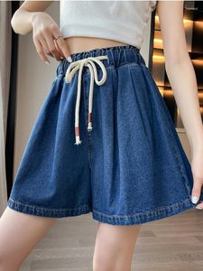 Shorts pour femmes SURMIITRO M-6XL Plus Taille Denim Femmes 2023 Été Mode Coréenne Lâche Taille Haute Pantalon Court Jeans Femme