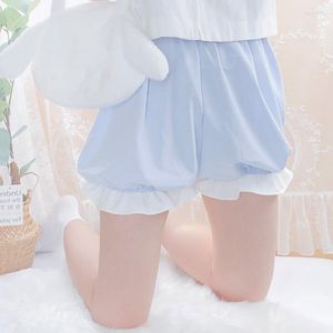Shorts pour femmes Sweet Chic Lolita Safety Japanese Women Gothic Lace Ruffles Stretchy Underpants Cute Short Pants Girly Kawaii JK Bloomers