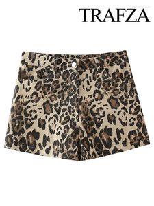 Short féminin Trafza Street Leopard Impression Femme Pantalon Short Pantal