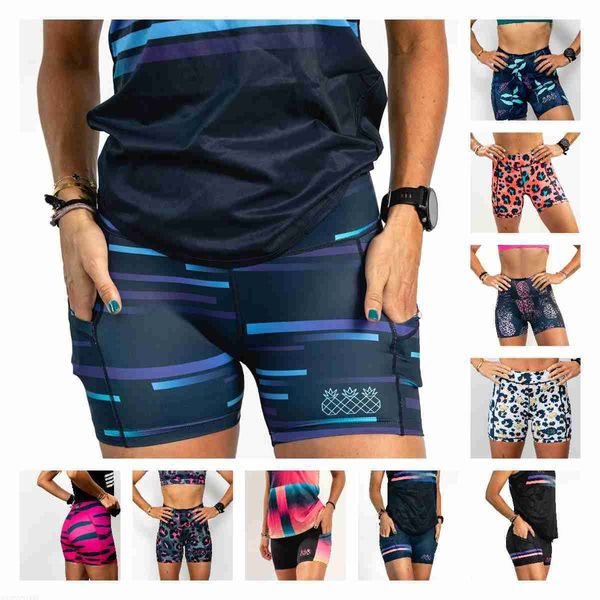 Shorts pour femmes Tres Pinas Pantalons de yoga Vêtements de course 2 poches Mallas Deporte Gym Fitness Femmes Pantalones Leggins Para Legging Pantalons de sport