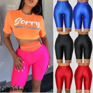 Short féminin US Femmes Stretch Biker Bike Workout Spandex Knee