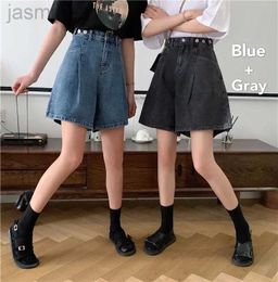 Shorts pour femme Vintage jean court ample mode coréenne Streetwear taille jambe large Denim Shorts Jorts été ldd240312