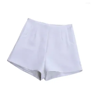Dames shorts White Black Stretch Suit Women Mini Short Femme High Taille Pants Elegant Wide Been Summer