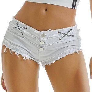 Short Femme Blanc Taille Basse Denim Sexy Short Jeans Clubwear Party Slim Dames Maigre