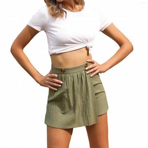 Shorts pour femmes bouton pour femmes pantalons décontractés taille haute ligne surélevée femmes pour l'été Denim soie pyjamas ensemble dentelle