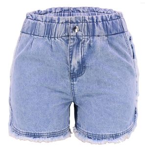 Shorts pour femmes Femmes Casual Summer Denim Mid Taille Stretchy Rembourré Bike Femmes Athletic Track pour