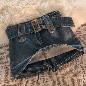 Dames shorts shorts dames denim broek culottes zomer dikke zuster rok anti - slip a -line hip wrap dames biker dames Jean