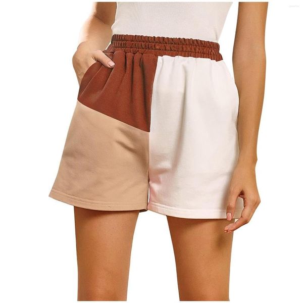 Shorts pour femmes Pack pour femmes Poche confortable Taille élastique Pantalon décontracté à cordon Taille ample Plus Travail pour les femmes Construction