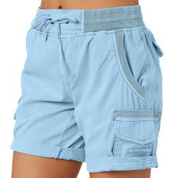 Dames shorts dames vracht shorts zomer losse wandel shorts met zakken casual all-match Koreaanse stijl kleding korte para mujeres 2024 y240504