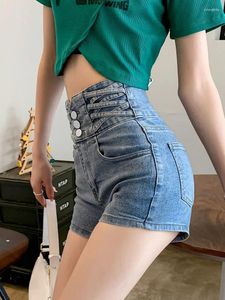 Short féminin Femme Denim Sweet Trendy Pure Lady Summer Korean Style Sexy Girl Night Club High Taist Casual Vintage Holiday Pantal