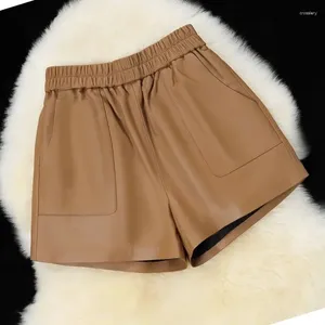 Shorts pour femme Femmes Mode Libre Short En Cuir Véritable. Doux Véritable Short En Peau De Mouton.