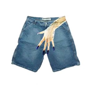 Dames shorts Women Haruku Y2K Plus Size Patroon Casual Loose Denim Retro Jeans Sports