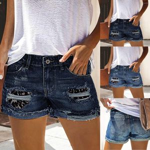 Shorts pour femmes femmes trou haut pantalons d'été jean mince taille Sexy femmes plage tricot soie pyjamas pour ensemble acier