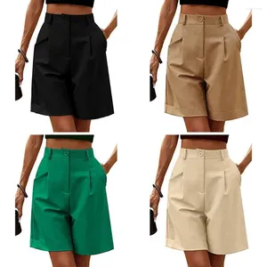 Shorts pour femmes femmes longues S à 3XL décontracté taille haute Chic dames été pantalons courts pantalons tenue de bureau