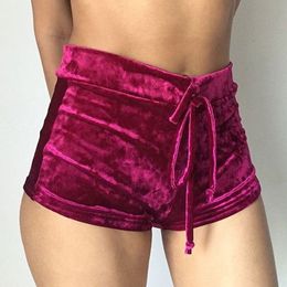 Vrouwen Shorts Vrouwen Roze Fluwelen Mode Sexy Bodycon Workout Flanellen Korte Broek Feminino Pantalones Mujer Fitness Zachte Sportkleding 230619