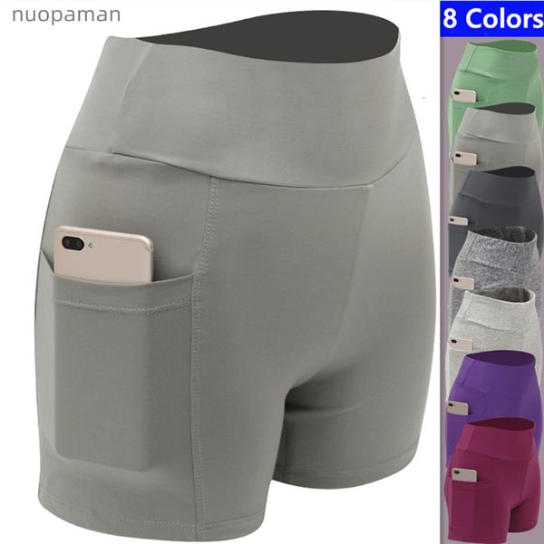 Shorts pour femmes Pantalons de yoga pour femmes Pantalons de sport Shorts de course à pied Leggings à séchage rapide Cyclisme Push-Ups Culotte de sécurité avec poches latérales 230726