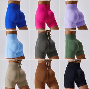 Cortos de mujer yoga para mujeres abreviatura de mujeres deportes de yoga monstruos cortos bragas sin costuras para mujeres pantalones cortos sin costura gimnasia protectora 230717