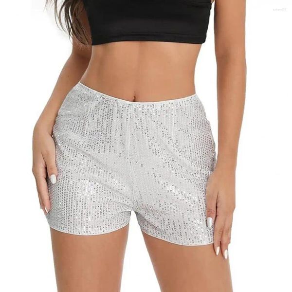 Short féminin Femmes paillettes Sparkling Design High Taist Slim Fit Club Party Mini avec pour plage