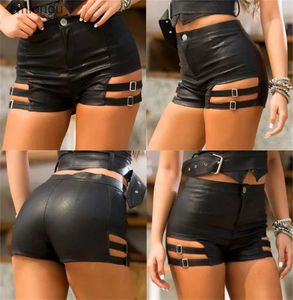 Vrouwen Shorts Vrouwen Sexy Kunstleer zwarte Shorts Meisje Hoge taille Nachtclub pole dance Hot Shorts YF049-#838C243128