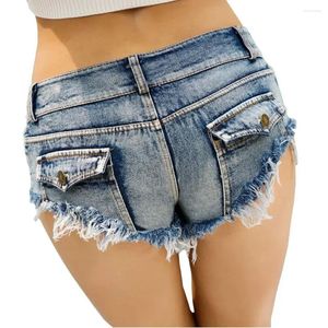 Short féminin Femmes jeans sexy basse taille denim mini micro-été mode déchiré bong club club pole dance dames court mujer