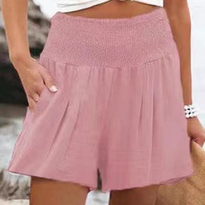 Damesshorts Dames Effen Kleur Eenvoudig Boven de knie Lengte Los Type Wijde pijpen Korte broek Dagelijkse kleding