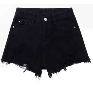 Vrouwen shorts vrouwen lente en zomer gescheurde denim hoge taille onregelmatige witte korte broek ropa mujer