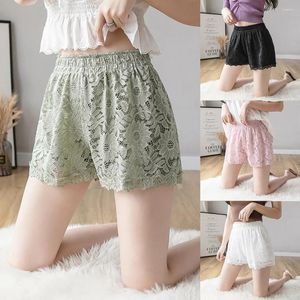 Damesshorts Dames Zomer Zoet Stretch Kant Driepunts Mode Snoep Kleur Korte Vrije tijd Losse broek L-4XL