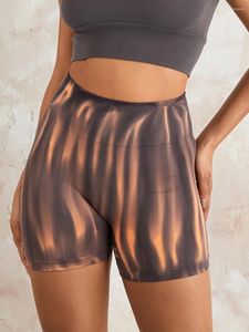Shorts pour femmes Femmes Yoga Élastique Taille Haute Imprimé Summer Biker Athlétique pour Fitness Gym Entraînement