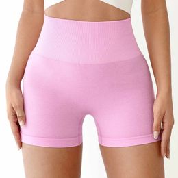 Damesshorts Yoga korte leggings voor dames Push-up roze shorts voor fitnesstraining Sportkleding voor gymoutfit Gymkleding Bikershorts Panty's 230807