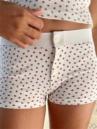 Dames shorts dames casual shorts casual jassen hoge elastische taille knop shorts 2024 zomerstrepen wx