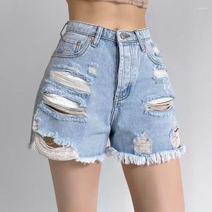 Shorts pour femmes Denim à la main bouton effiloché multi-poches à paillettes Jeans courts Y2K Pantalons Pantalons 2023 Mesdames Bas Vêtements 292