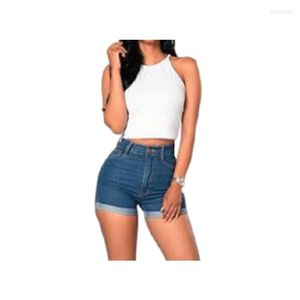 Dames shorts shorts dames lichtgewicht zomer casual magere hoge taille broek met twee zakken rekbare manchet zoom spijkerbroeken comfort sexy