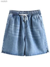 Shorts pour femmes Jean plus taille 5xl 6xl Denim Coton Shorts courts (