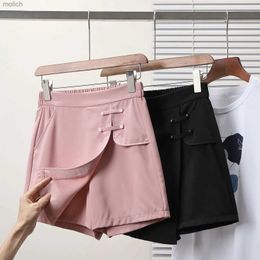 Shorts pour femmes femmes plus taille y2k encre noire courte taille haute mode 2024 Nouveau short d'été pour femmes