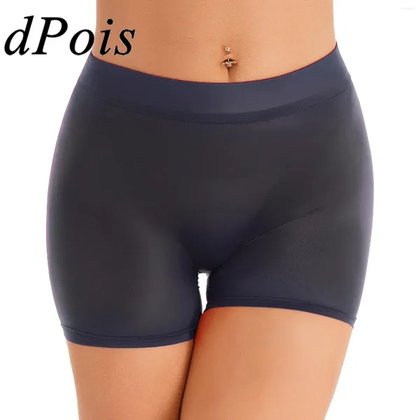 Pantalones cortos para mujeres semi pares en el semi miras brillantes chicos elásticos pantalones cortos bajo ropa interior ropa de noche ropa casual mujer