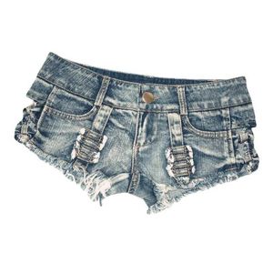 Dames shorts dames sexy gesneden denim jeans shorts boog mini hot pants clubkleding y240425