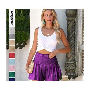 Shorts Femmes Ceinture Smockée Spéciale Reine Des Étincelles Balançoire Été Femmes Combinaison Danse Élastique Drop Delivery Appare Dhxds