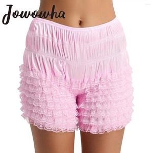 Dames shorts shorts dames gelaagde ruches kanten lingerie zomer casual bloeiers messe frilly knickers boyshort dans slipje gotisch clubkleding